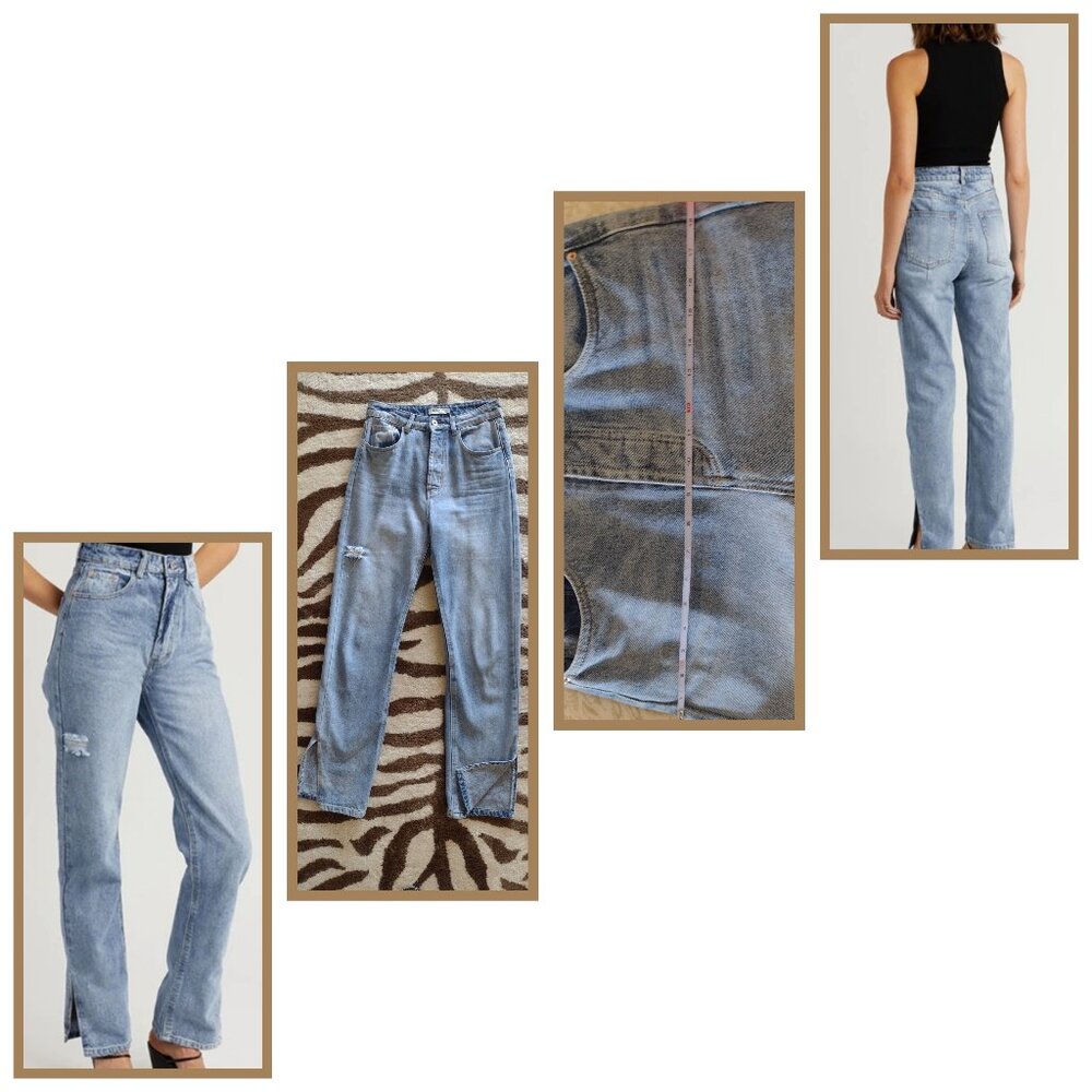 Dissh Jaden split leg button fly Blue jeans AU 10 / US 6